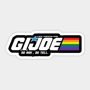 G.I. Joe Pride Do Ask Do Tell Sticker